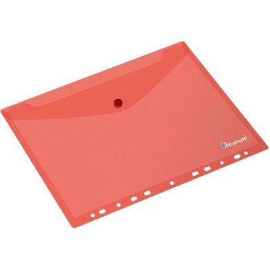 Titanum, teczka kopertowa A4 z europerforacją, czerwona, 1 szt.