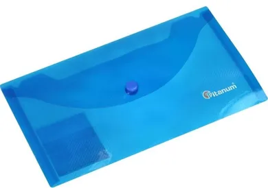 Titanum, teczka kopertowa, transparentna, niebieska, 1 szt.