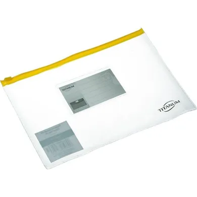 Titanum, teczka PP A5, na suwak, transparentna