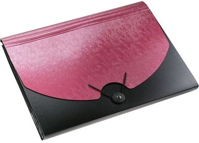 Titanum, teczka z gumką, A4, 13 przegródek, czarno-bordowa, 1 szt.