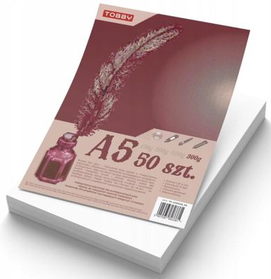 Tobby, brystol, A5, 300g, 50 arkuszy
