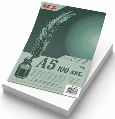 Tobby, papier brystol, A5, 100 arkuszy, 300g