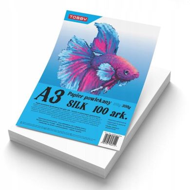 Tobby, papier powlekany, kredowany, A3, 100 arkuszy, 350g