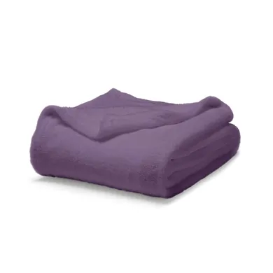 Today, koc pluszowy na łóżko, 180-220 cm, fioletowy