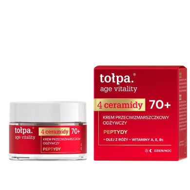 Tołpa Age Vitality, krem przeciwzmarszczkowy odżywczy 70+, 50 ml