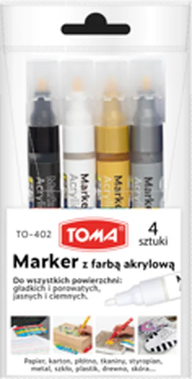 Toma, marker akrylowy, 4 kolory