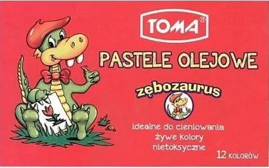 Toma, pastele olejowe, zębozaurus, 12 kolorów