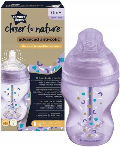 Tommee Tippee, butelka antykolkowa, Advanced, girl, 260 ml