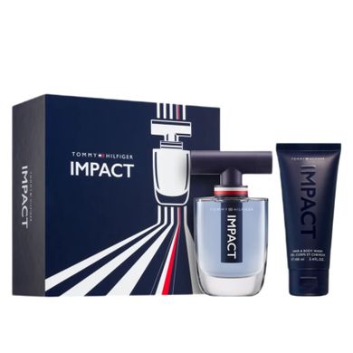 Tommy Hilfiger, Impact zestaw, woda toaletowa spray, 100 ml + żel pod prysznic, 100 ml