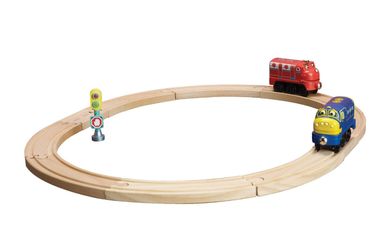 Tomy, Stacyjkowo, Wooden Railway, Zestaw startowy, drewniane tory i lokomotywki