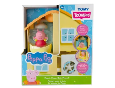 Tomy, Świnka Peppa, Domek kąpielowy, zestaw z figurkami