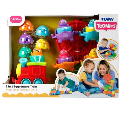 Tomy, Toomies, pociąg z jajeczkami 2w1, zabawka interaktywna