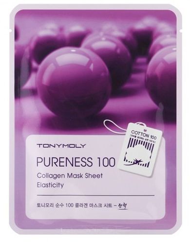 Tony Moly, Pureness, Collagen Mask Sheet Elasticity, poprawiająca elastyczność maska do twarzy z kolagenem, 21 ml