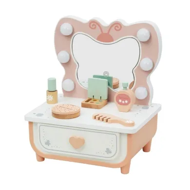 Tooky Toy, drewniana toaletka małej księżniczki, motyl