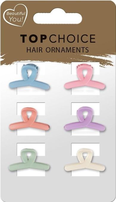 Top Choice, klamerki do włosów, 6 szt.