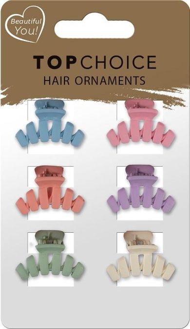 Top Choice, klamerki do włosów, 6 szt.