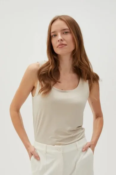Top damski, beżowy, Moodo