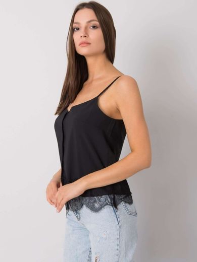 Top damski, czarny, Modalinda Fashion
