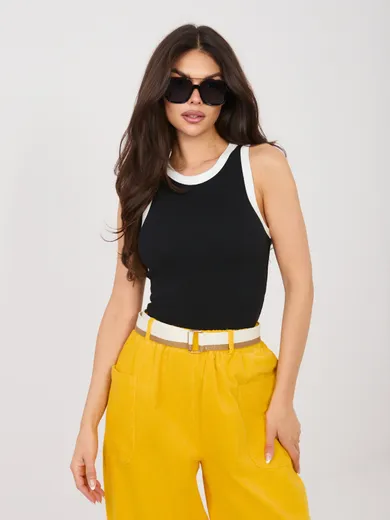 Top damski, czarny, Sublevel