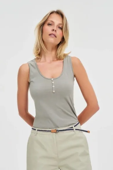 Top damski, khaki, Moodo