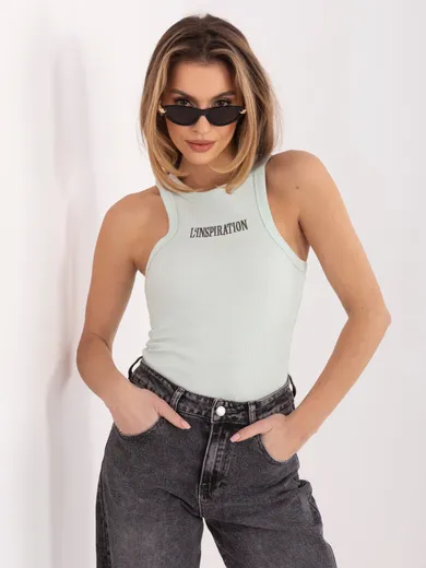 Top damski, miętowy, Sublevel