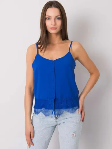 Top damski, niebieski, Modalinda Fashion