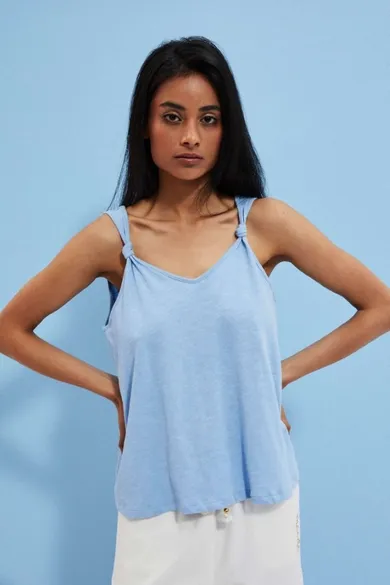 Top damski, niebieski, Moodo