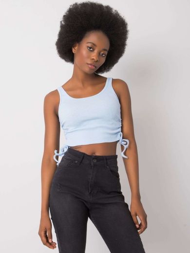 Top damski, niebieski, Rue Paris