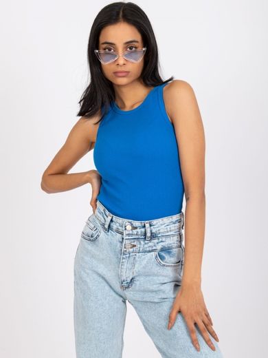 Top damski, niebieski, Rue Paris