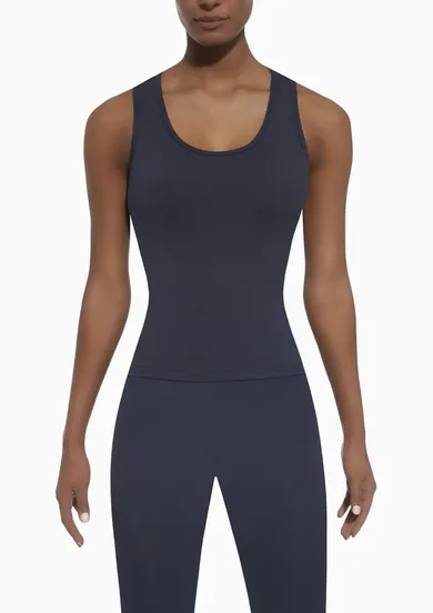 Top sportowy damski, granatowy, Bas Black