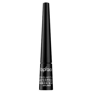 Topface, Longlasting Waterproof Eyeliner, wodoodporny eyeliner w pędzelku, Carbon Black, 2,5 ml