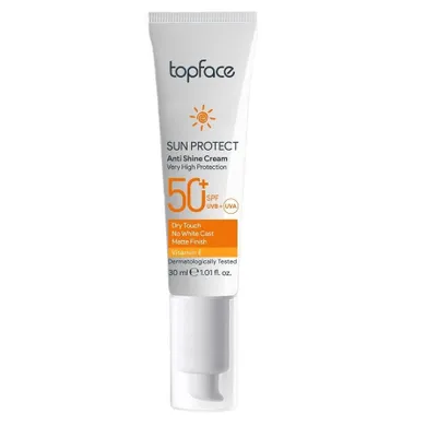 Topface, Sun Protect, przeciwsłoneczny krem do twarzy SPF50+, 30 ml