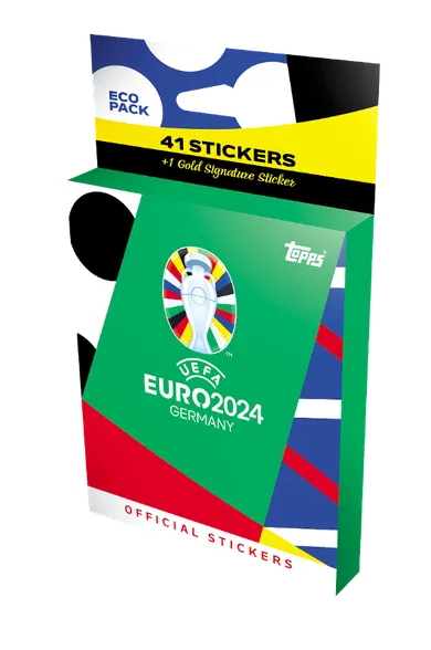 Topps, Euro 2024, Stickers, Eco Pack, naklejki kolekcjonerskie