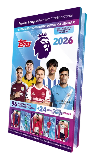 Topps, Premier League 2025/26, kalendarz adwentowy z kartami kolekcjonerskimi