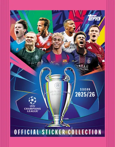 Topps, UEFA Champions League 2026, Stickers, saszetka z kartami kolekcjonerskimi, 1 szt.