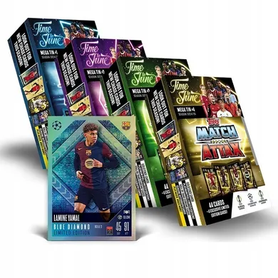 Topps, UEFA Champions League, Match Attax 2024/25, Mega puszka z kartami kolekcjonerskimi, 1 szt.