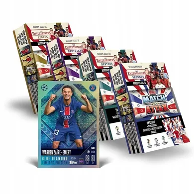 Topps, UEFA Champions League, Match Attax 2024/25, mini puszka z kartami kolekcjonerskimi