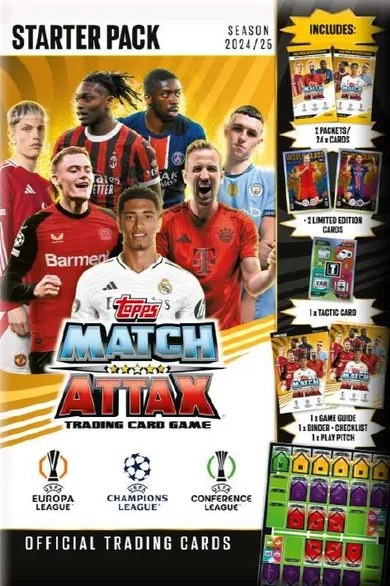 Topps, UEFA Champions League, Match Attax 2024/25, Starter pack, karty kolekcjonerskie