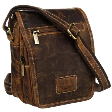 Torba listonoszka, brązowa, skórzana, Peterson