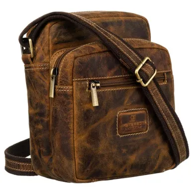 Torba listonoszka, brązowa, skórzana, Peterson