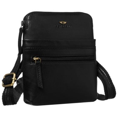 Torba listonoszka, czarna, skórzana, Peterson