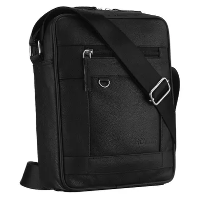 Torba listonoszka, skórzana, czarna, Rovicky