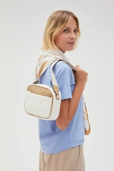 Torebka, beżowa, Moodo