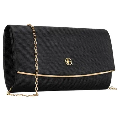 Torebka kopertówka, czarna, Rovicky