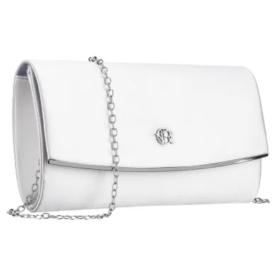 Torebka kopertówka, srebrna, Rovicky