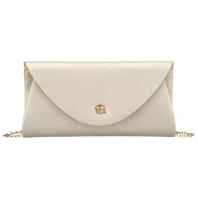 Torebka kopertówka, złota, skóra ekologiczna, Rovicky