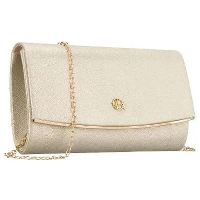 Torebka kopertówka, złota, skóra ekologiczna, Rovicky