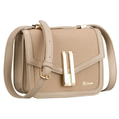 Torebka listonoszka, beżowa, Peterson