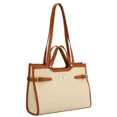 Torebka listonoszka, beżowa, Peterson