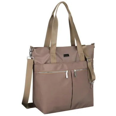 Torebka shopper, beżowa, Peterson